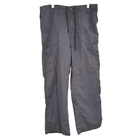 Carhartt Pants - Carhartt Scrub Pants Mens Medium Ripstop Gray Nurse 8‎ Pocket Cargo Logo Adult